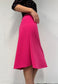pink midi skirt