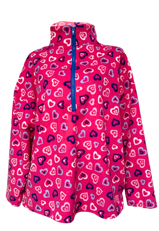 HEART PRINT FLEECE