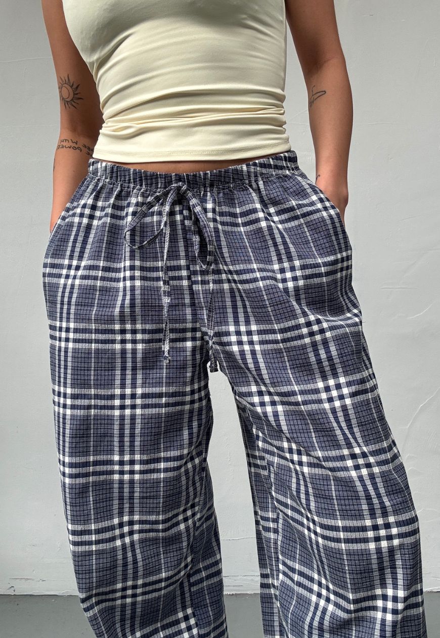 check summer trousers