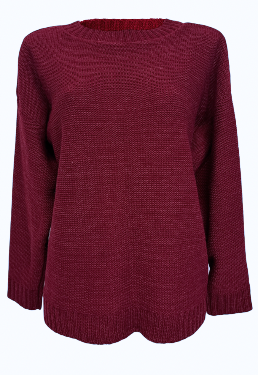 wine hissy knit jumper
