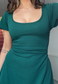 MULTIWAY EMERALD CAP SLEEVED CINCH MAXI DRESS