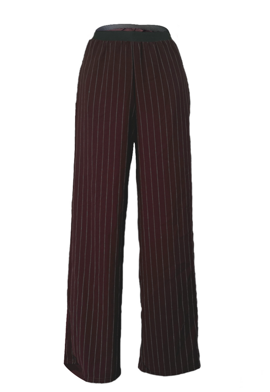 HAZELNUT STRIPE STAPLE TROUSER