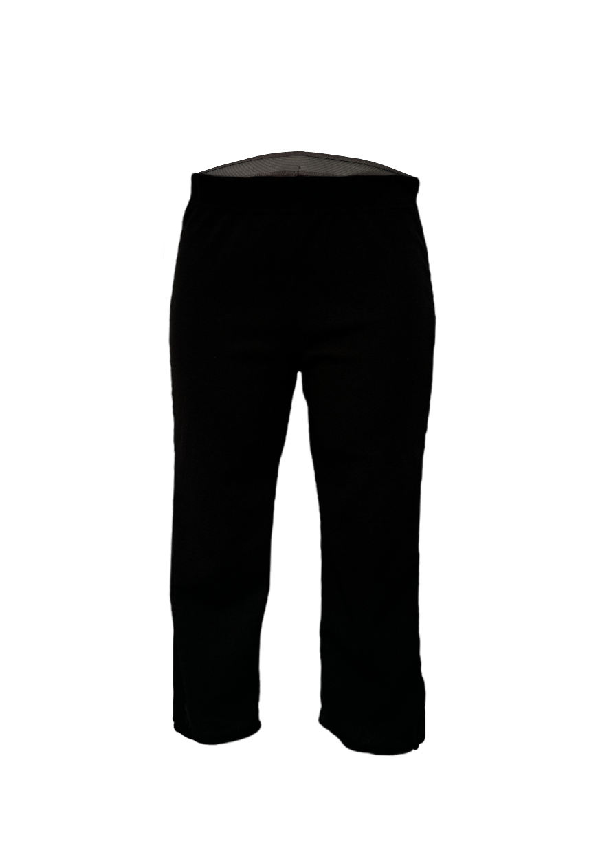 BLACK CREPE CAPRI PANTS