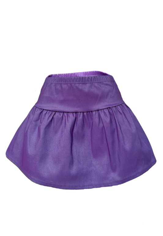 VIOLET BENGALINE RUFFLE SKIRT *COMING SOON*