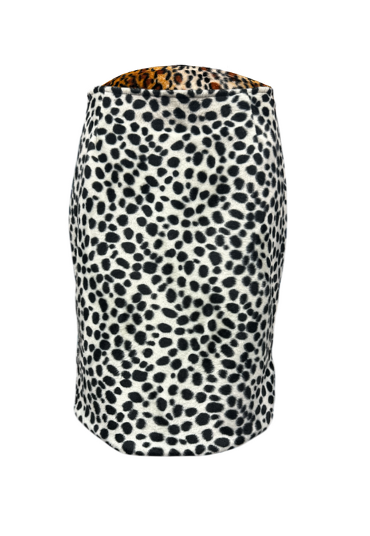 DALMATIAN/LEOPARD REVERSIBLE MIDI SKIRT *COMING SOON*