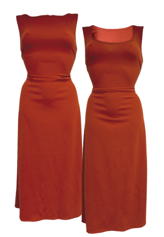 MULTIWAY TERRACOTTA CINCH MAXI DRESS - XS HISSY FIT LTD
