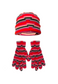 bright stripe hat & glove set