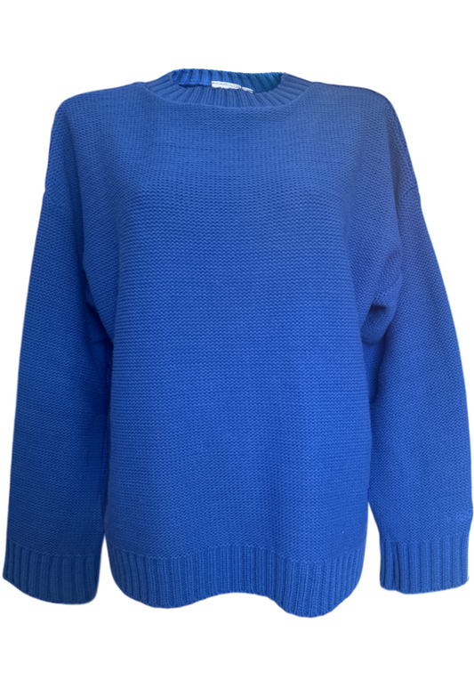 COBALT HISSY KNIT JUMPER