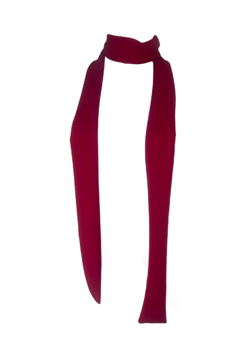 MAROON SKINNY SCARF