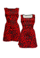 MULTIWAY RED LEOPARD CINCH MINI DRESS