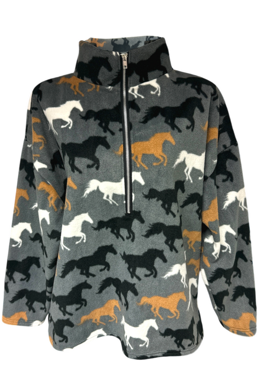 HORSE PRINT FLEECE