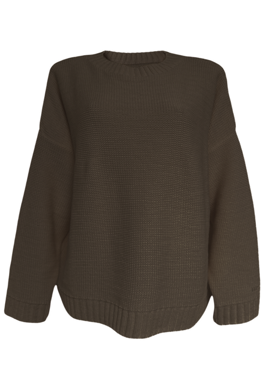 CHOCOLATE HISSY KNIT JUMPER - XS/S HISSY FIT LTD