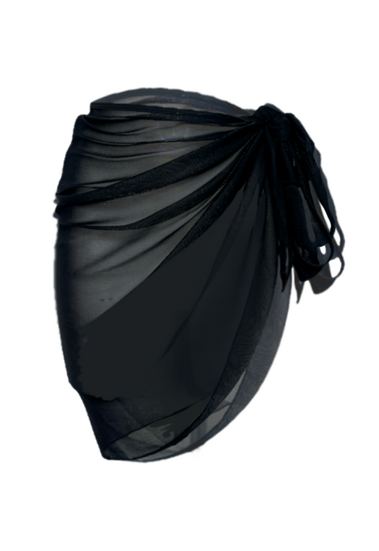 BLACK SHIMMER SARONG - NO SIZE HISSY FIT LTD