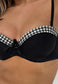 houndstooth bow bra
