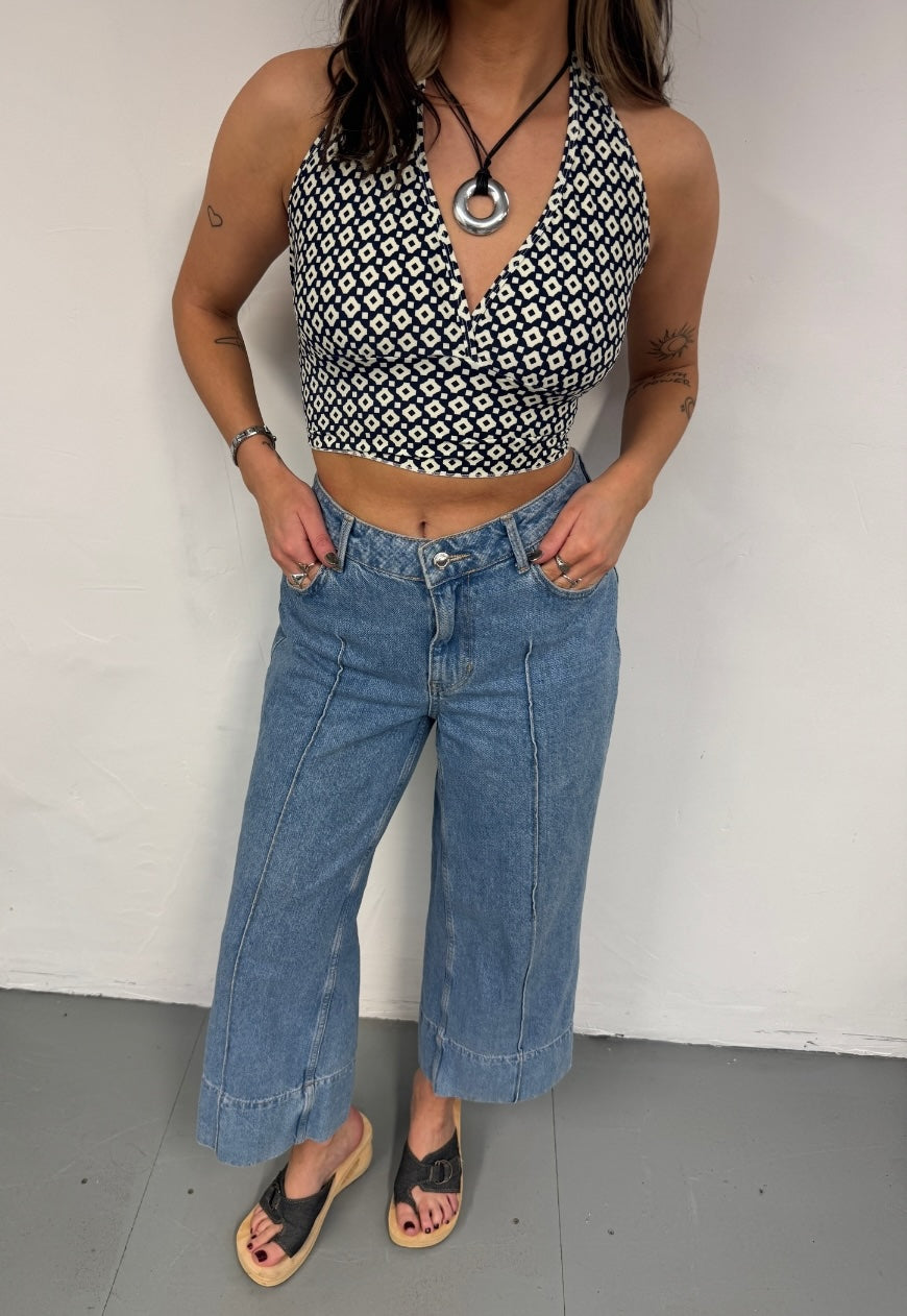 offcuts geometric halter top