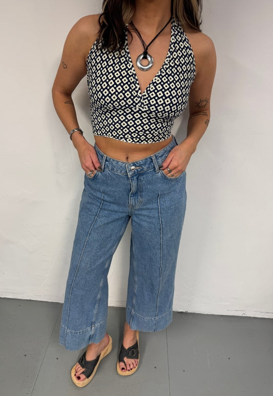 offcuts geometric halter top