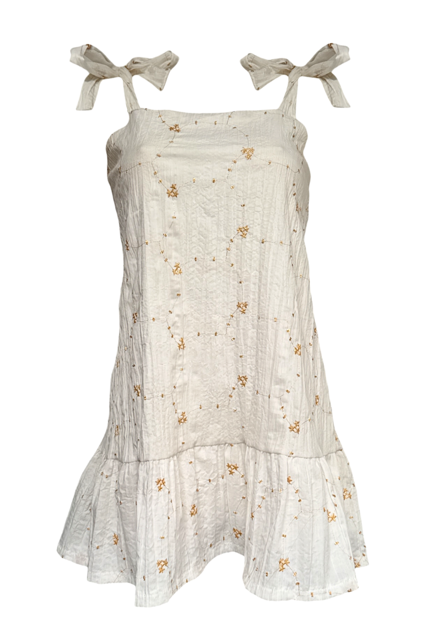 white celestial ruffle dress *launching 06.08.26 18:00BST*