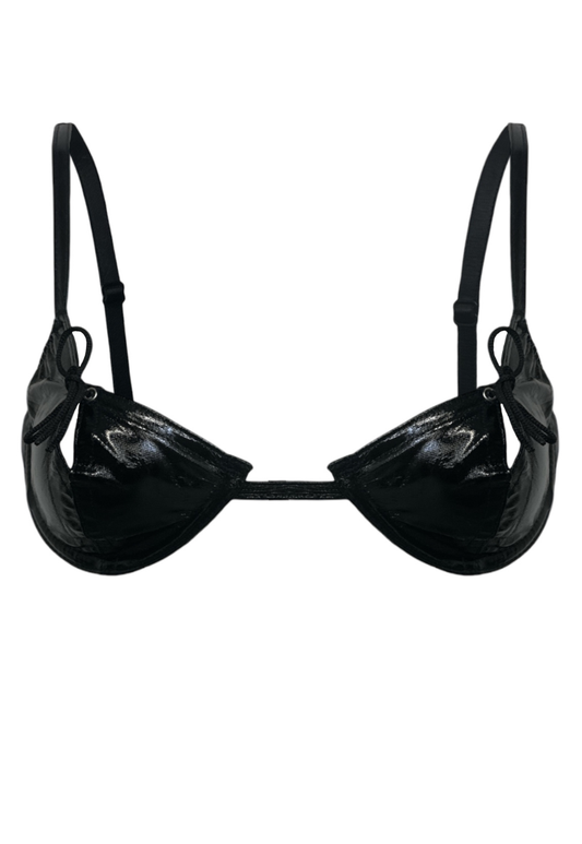 peekaboo pvc bra