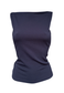 navy slash neck top
