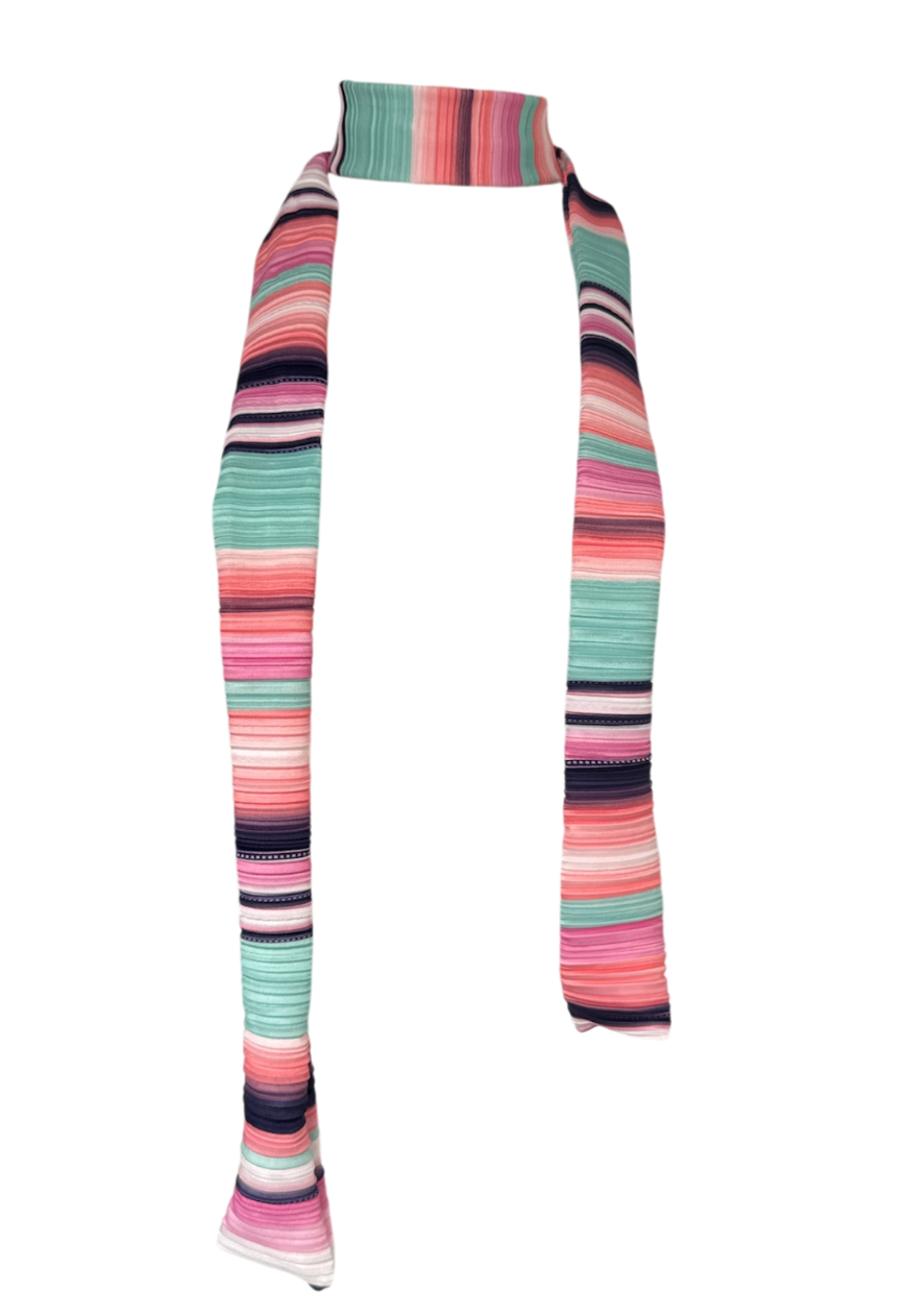 pastel plissé skinny scarf
