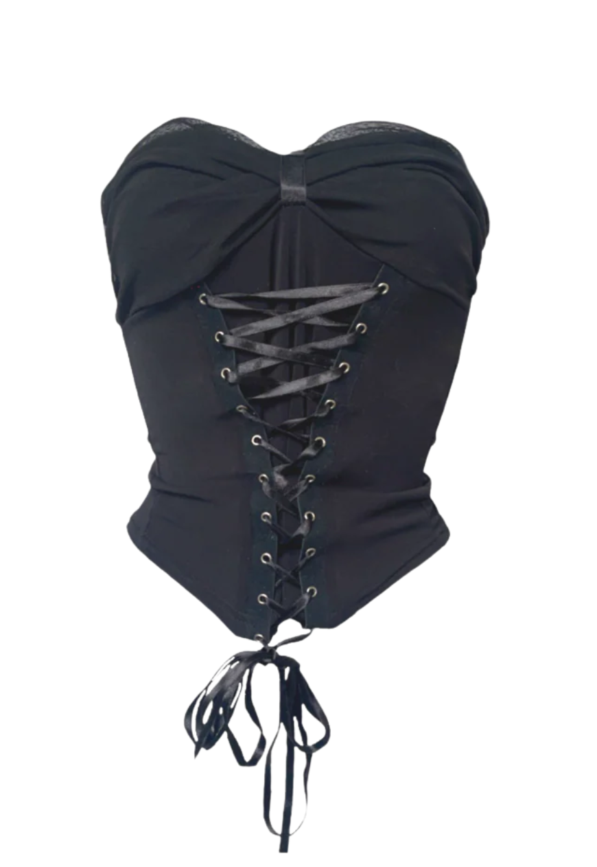 black angel corset top