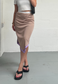 VIOLET/BROWN REVERSIBLE POINTED HEM SKIRT - HISSY FIT LTD