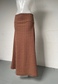 BROWN CHECK MID-RISE MAXI SKIRT - HISSY FIT LTD