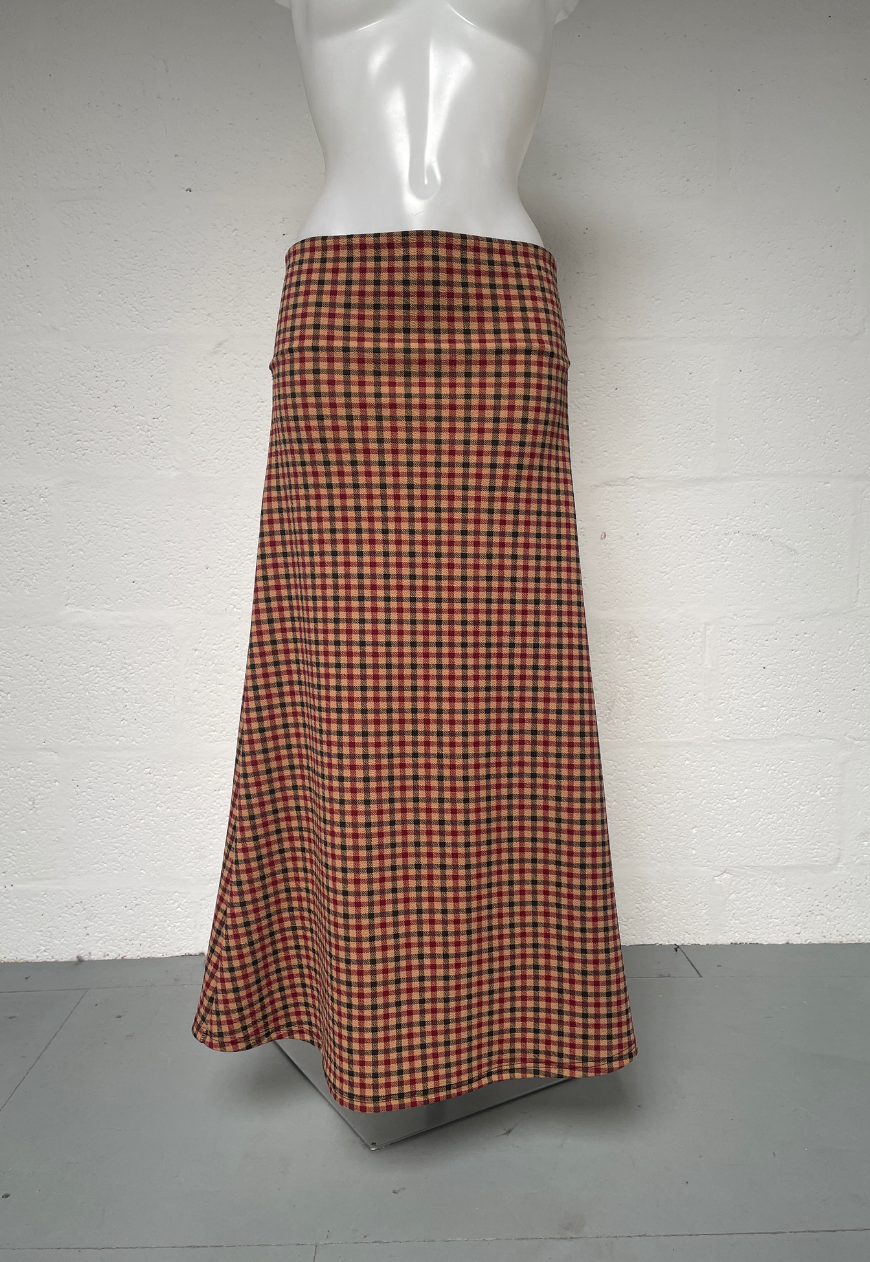 Long plaid skirt sales 6xl