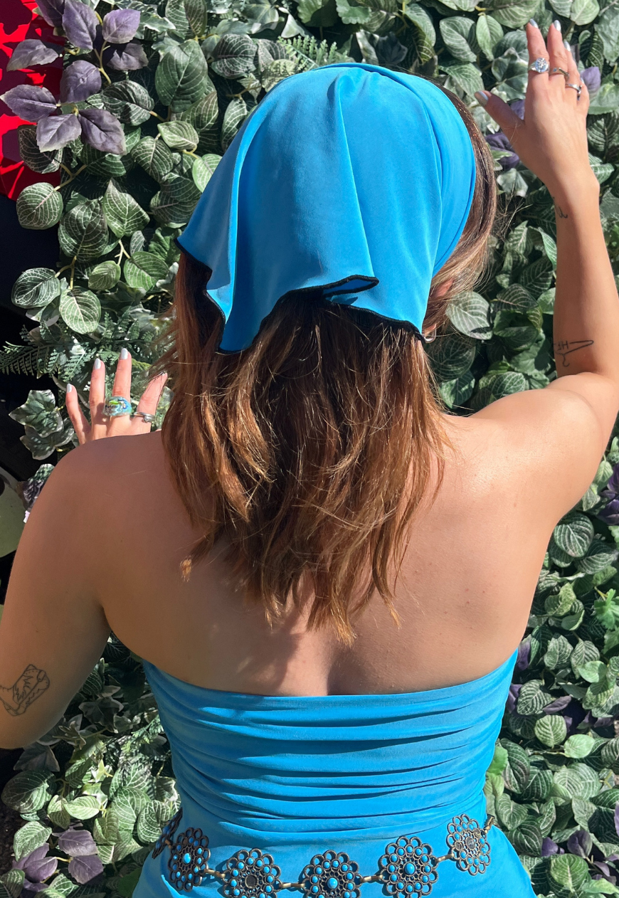 Turquoise online head scarf