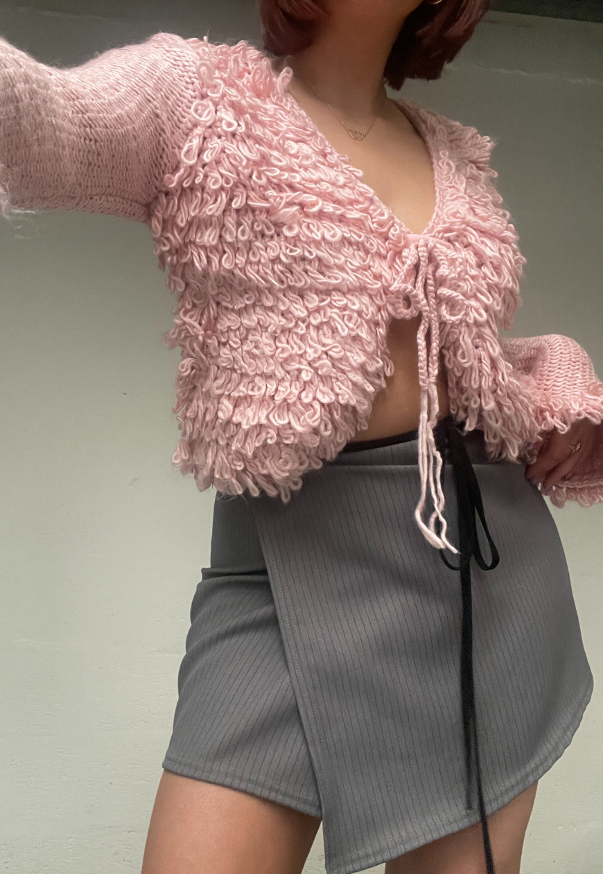 Pink 2025 loopy cardigan