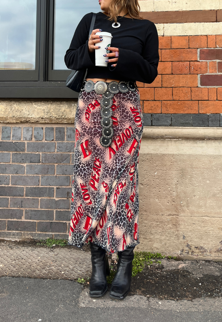 Red herring hot sale leopard print skirt