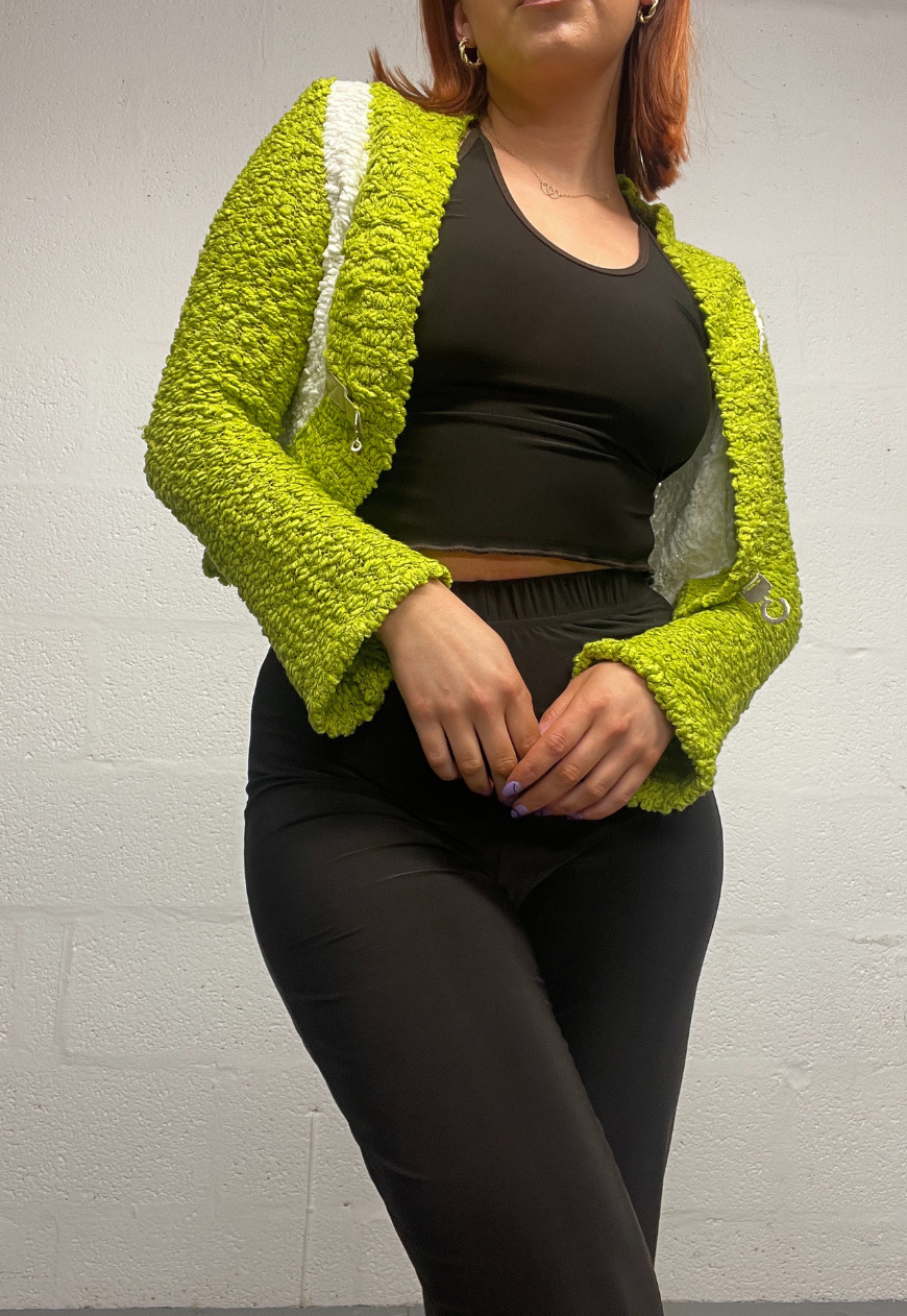 LIME BUCKLE CARDIGAN (565) - HISSY FIT LTD