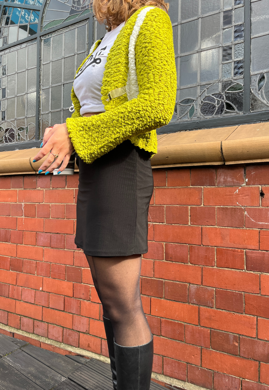 LIME BUCKLE CARDIGAN (565) - HISSY FIT LTD