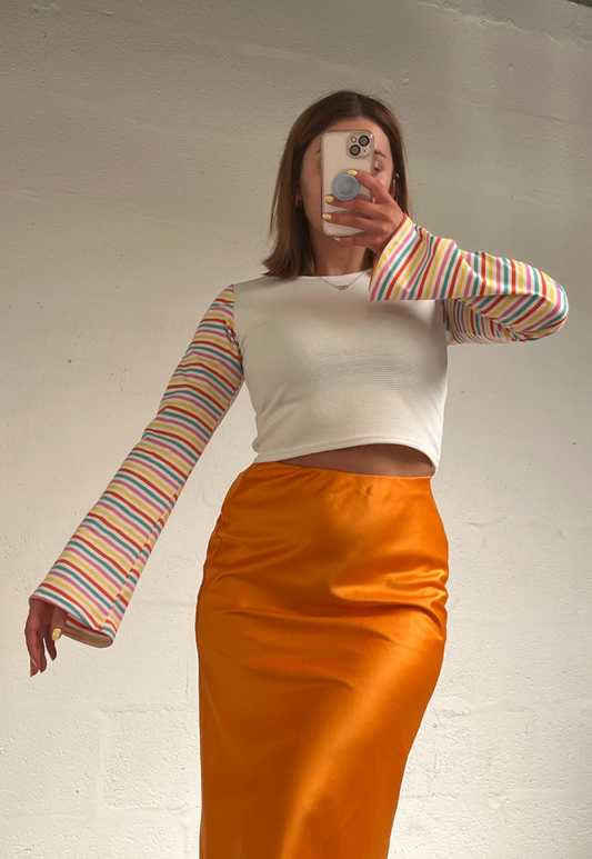 RAINBOW FLARE CROPPED TOP - 2XS HISSY FIT LTD