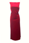 RED VELOUR SPLIT DRESS