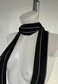 BLACK PINSTRIPE SKINNY SCARF - HISSY FIT LTD