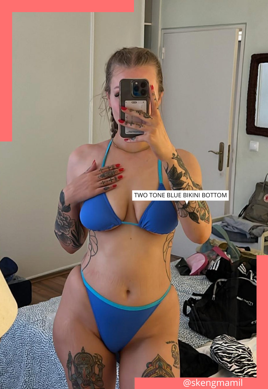 TWO TONE BLUE BIKINI BOTTOM - HISSY FIT LTD