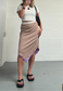 VIOLET/BROWN REVERSIBLE POINTED HEM SKIRT - HISSY FIT LTD