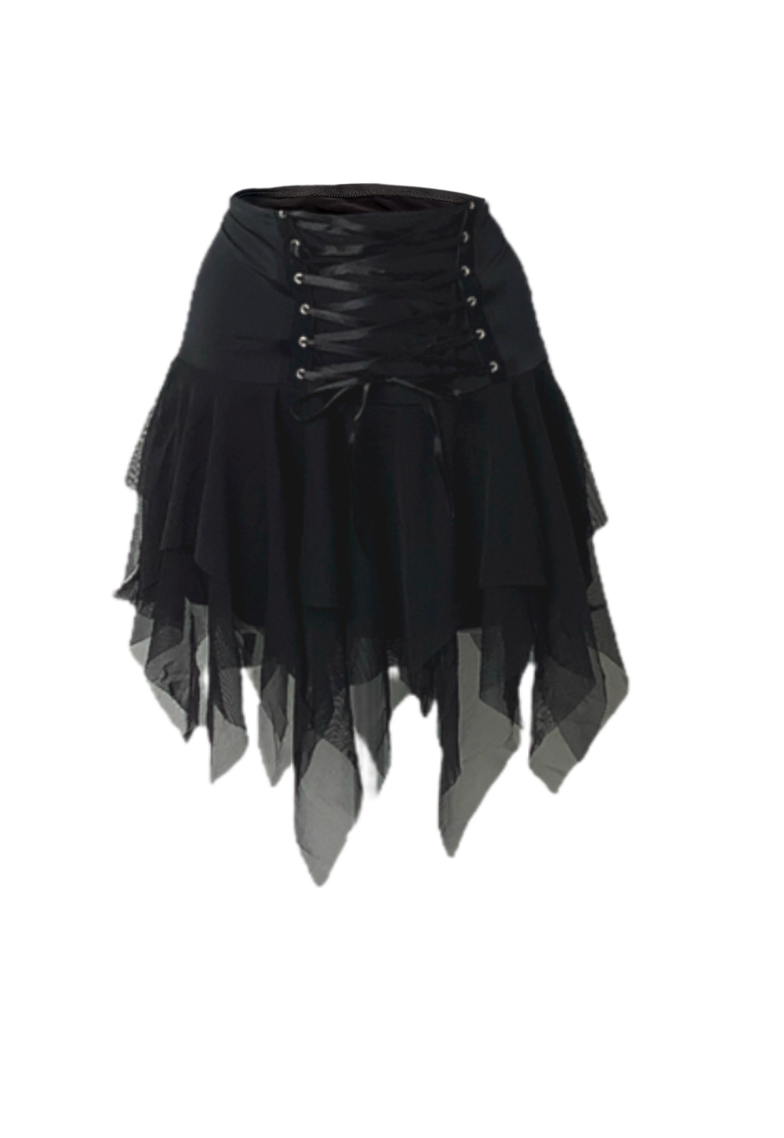 BLACK ANGEL CORSET SKIRT – HISSY FIT LTD