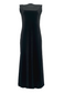 BLACK VELOUR SPLIT MAXI DRESS - HISSY FIT LTD