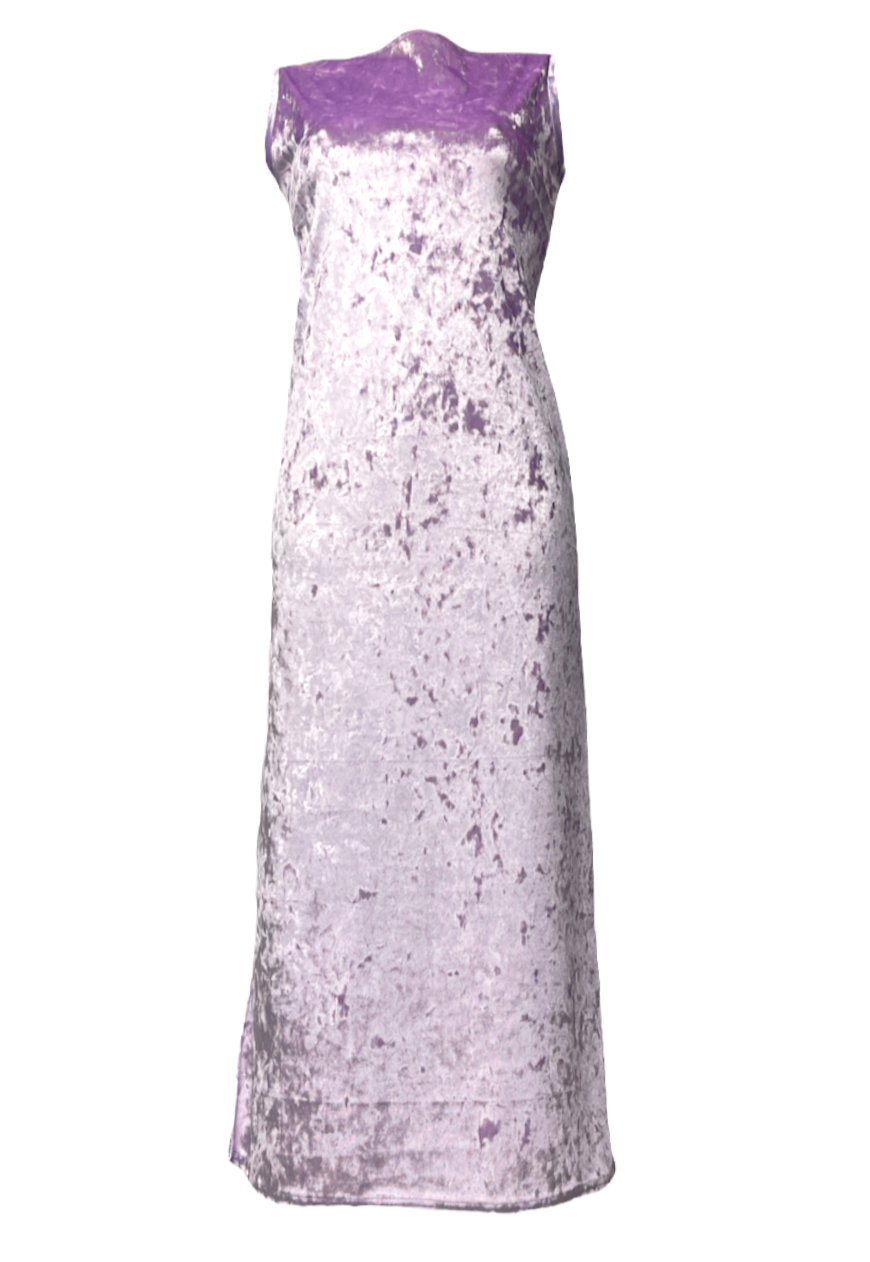 Lilac top velvet dress