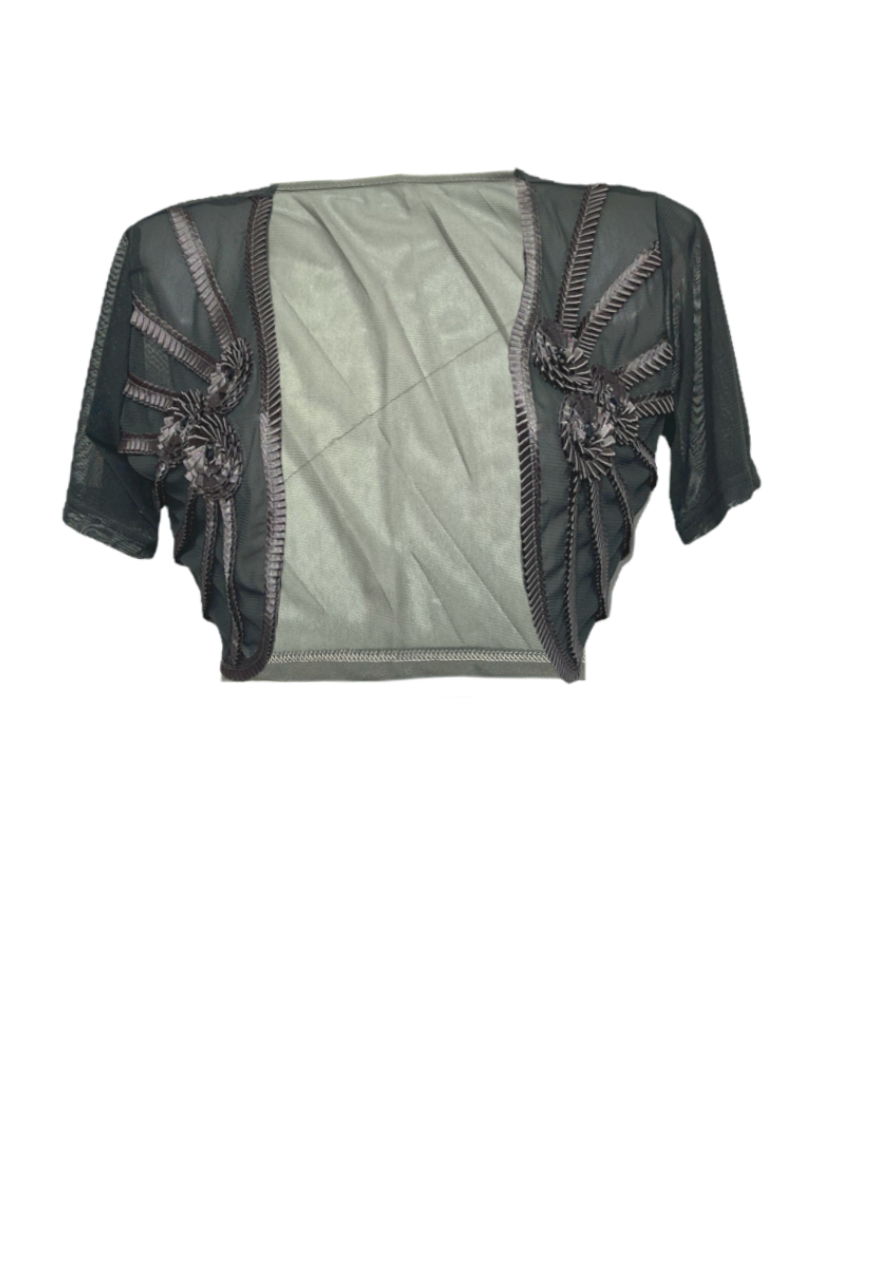 GREY MESH SHRUG - HISSY FIT LTD