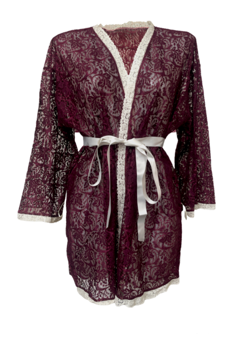 MAUVE LACE ROBE - HISSY FIT LTD