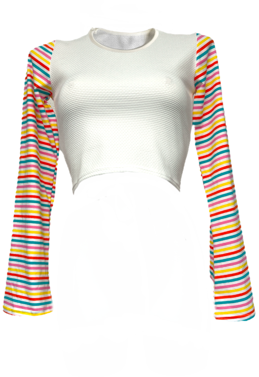 RAINBOW FLARE CROPPED TOP (V1)