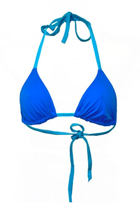 TWO TONE BLUE BIKINI TOP - HISSY FIT LTD