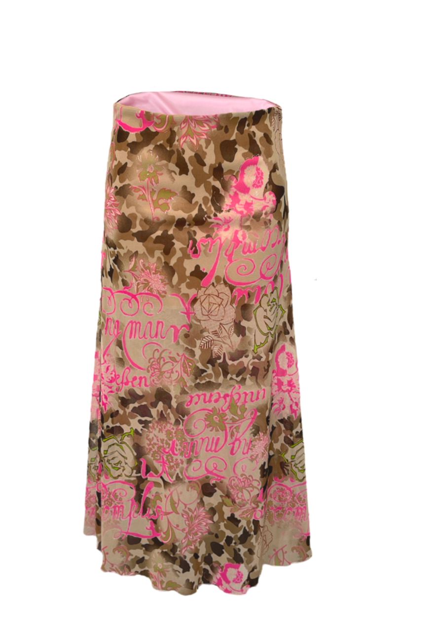 PINK WRITING FULL LINED MESH SKIRT - HISSY FIT LTD