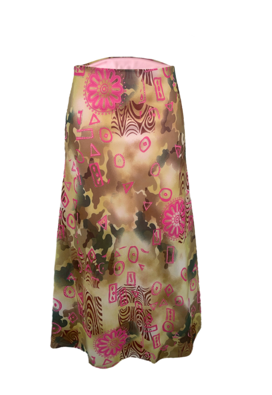 PINK SWIRL HALF LINED MESH SKIRT - HISSY FIT LTD