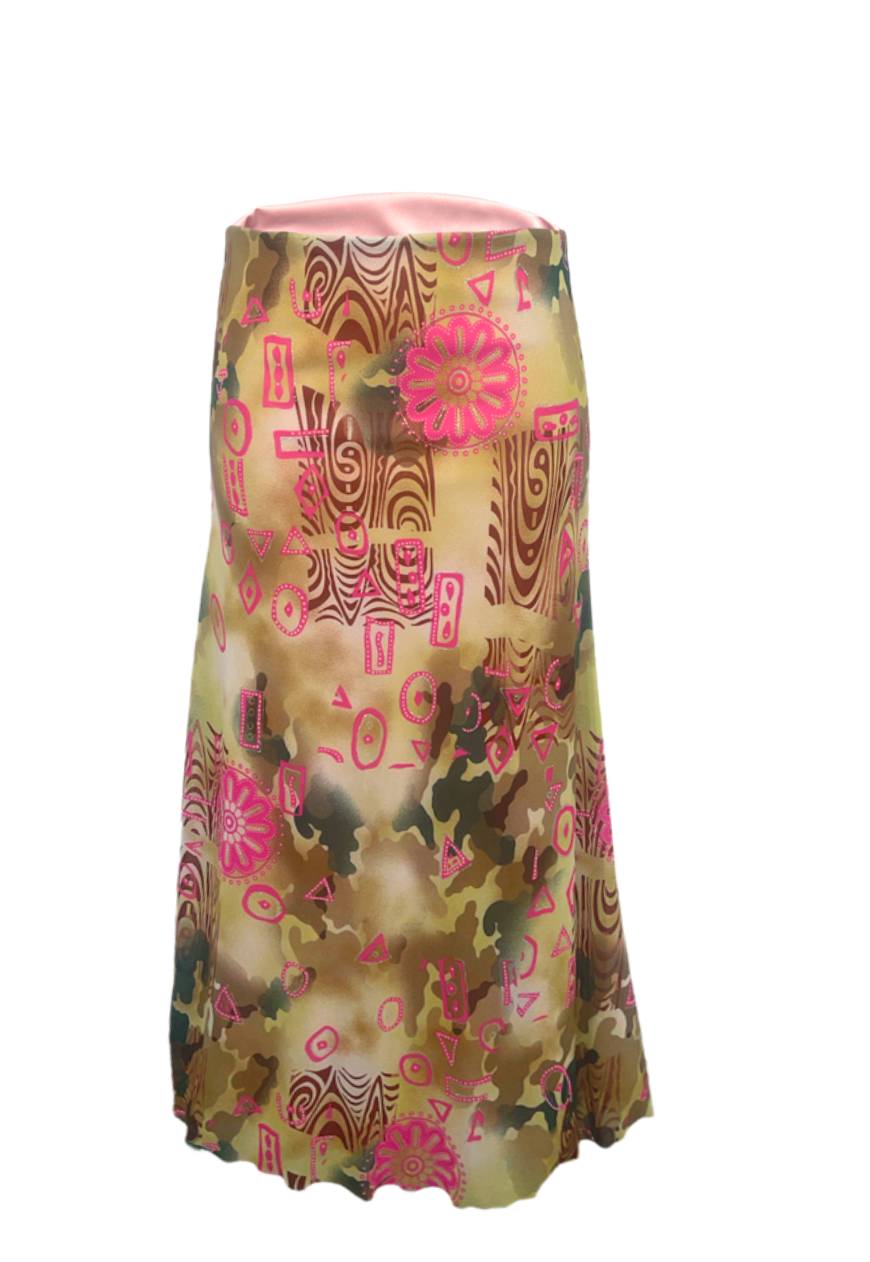 PINK SWIRL FULL LINED MESH SKIRT - HISSY FIT LTD