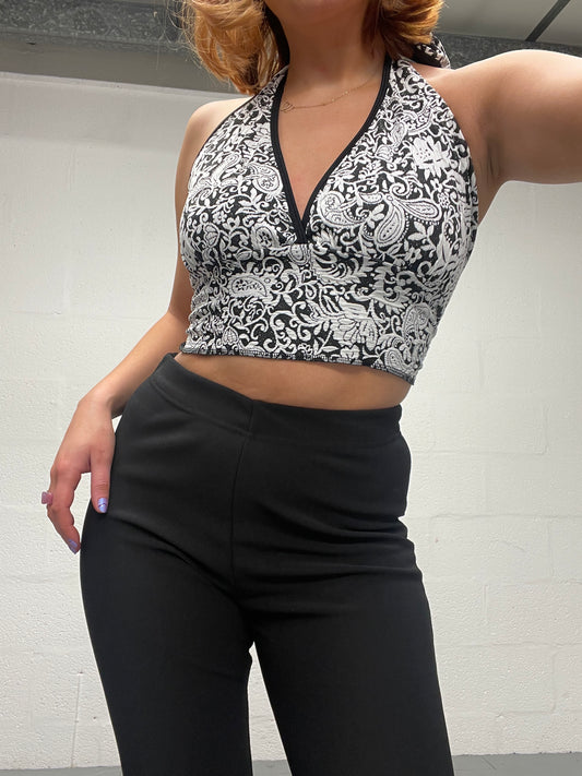 FLORAL HALTER TOP - HISSY FIT LTD