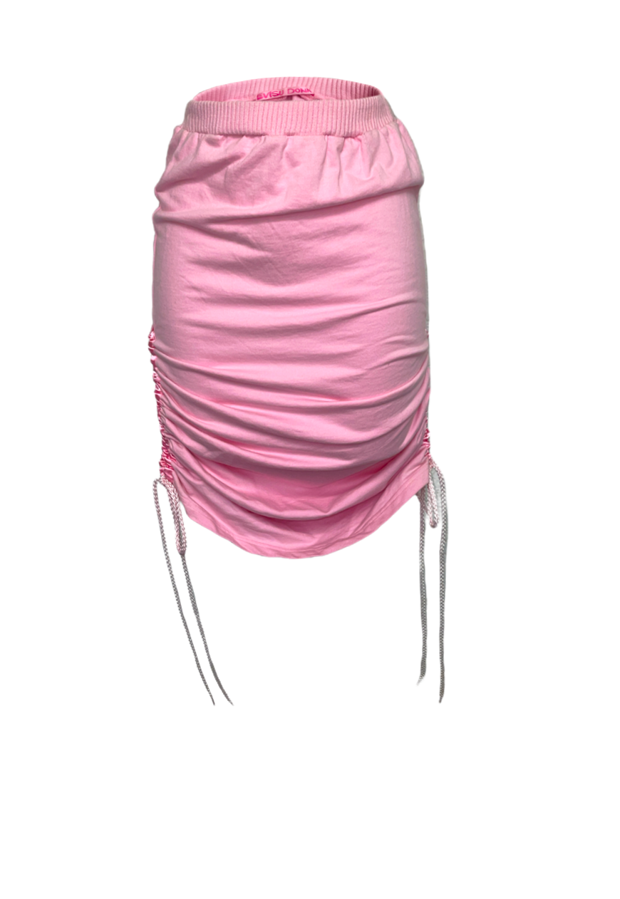 RECLAIMED EVISU DONNA PINK RUCHED SKIRT - HISSY FIT LTD